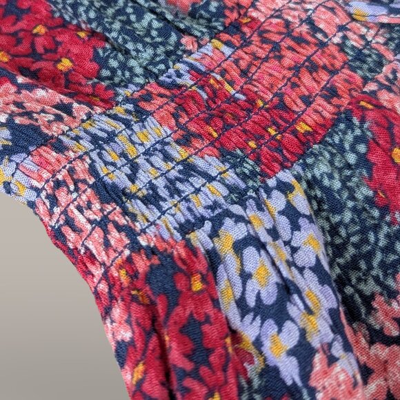 Knox Rose Red Floral Hi Low Short Sleeve Maxi Dress - Small - Picture 5 of 11